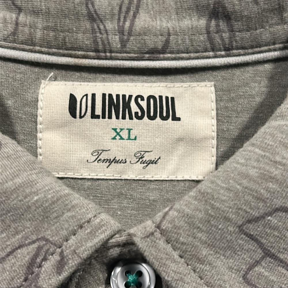 LinkSoul Men’s Rose print golf shirt, Size XL, NWOT, - Picture 6 of 10